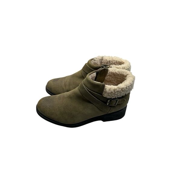 UGG Josefene Ankle Boots Strappy Distressed Suede Khaki Green 1130527 Size 9.5 - Picture 10 of 14